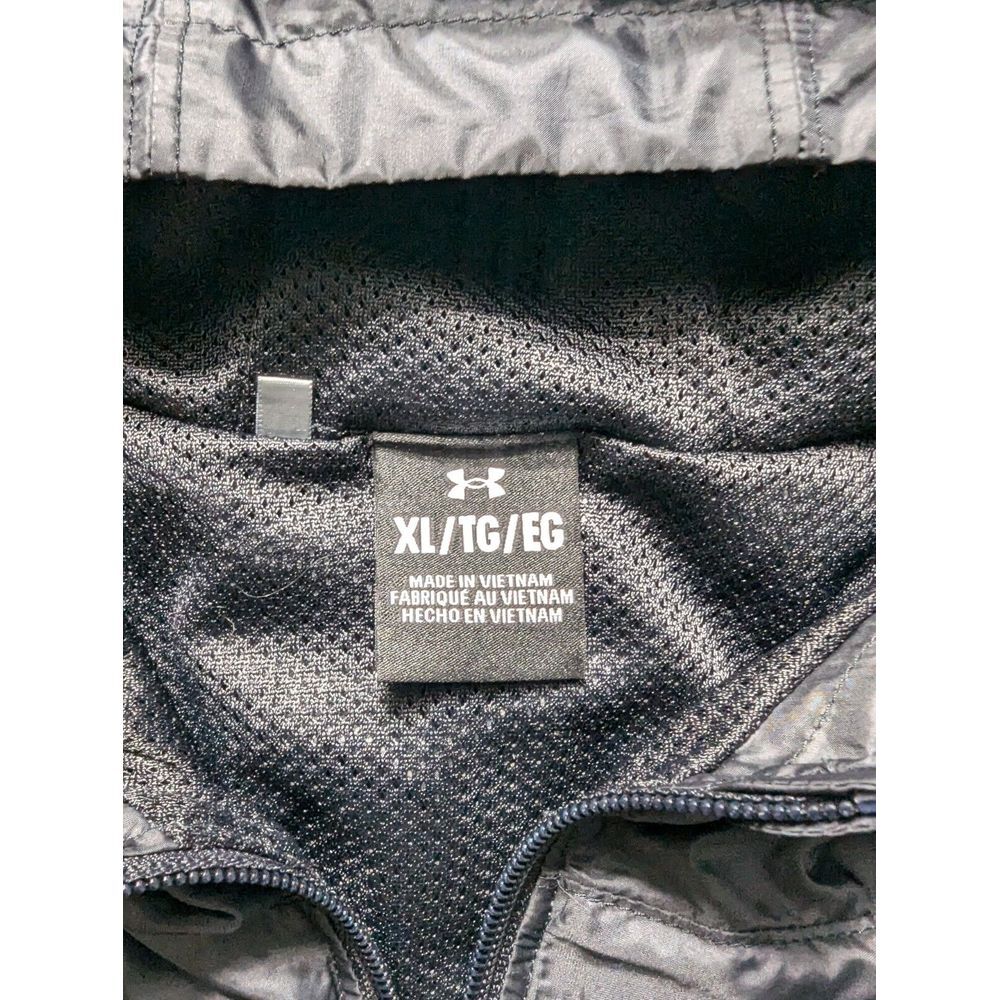 Under Armour Full Zip Sport Style Hooded Windbreaker Women's Size XL Black - Picture 3 of 13